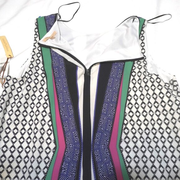 NWT Gibson Latimer Multicolor Patterned A-Line Dress Womens 1X - Picture 3 of 4